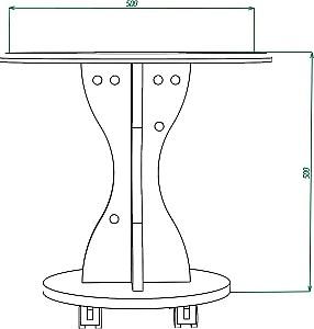 Masuta de cafea, reviste ML Mobila ML-7 Stejar Kraft Alb