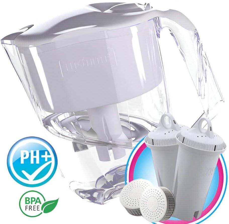 Cană filtrantă pentru apă Fito Filter Gigant PH+ White