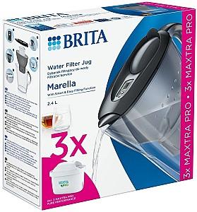 Cană filtrantă pentru apă BRITA Marella Black 3X Filter