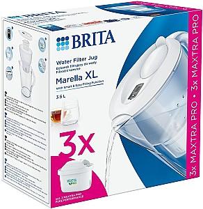 Cană filtrantă pentru apă BRITA Marella XL White 3X Filter