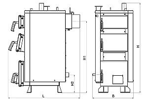 Cazan pe combustibil solid Kronas Standart 12kW