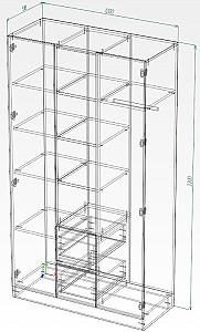 Dulap Smartex N14 120 cm Alb