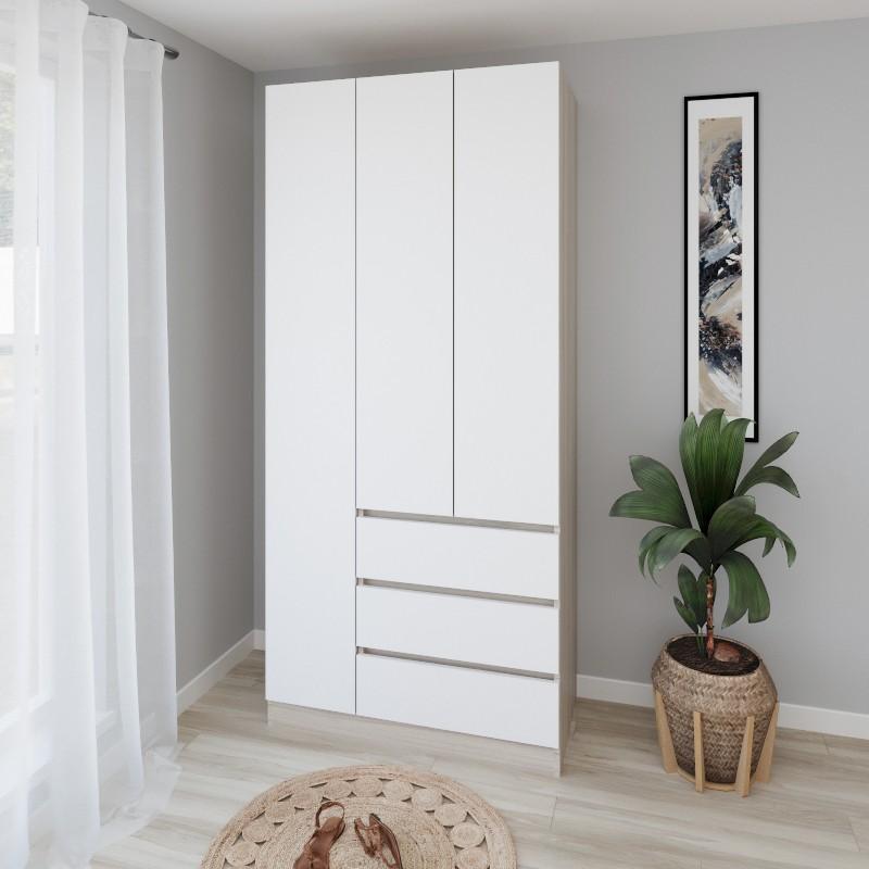 Dulap Smartex N15 100 cm Stejar Deschis / Alb