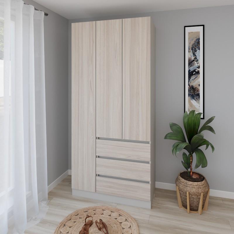 Dulap Smartex N15 100 cm Cașmir / Stejar Deschis
