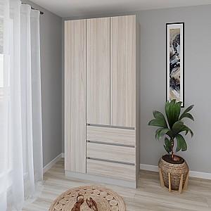 Dulap Smartex N15 100 cm Cașmir / Stejar Deschis