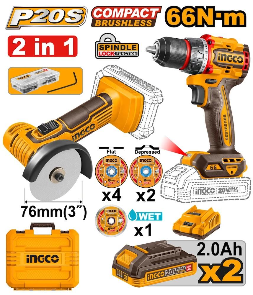 Set de scule electrice INGCO CKLI20766