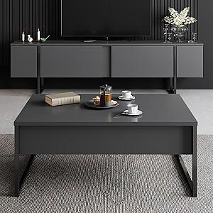 Masuta de cafea, reviste Hanah Home Luxe Anthracite Black