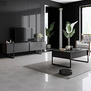 Masuta de cafea, reviste Hanah Home Luxe Anthracite Black