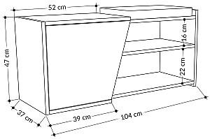 Dulap pentru incaltaminte Hanah Home Fiona Oak Anthracite