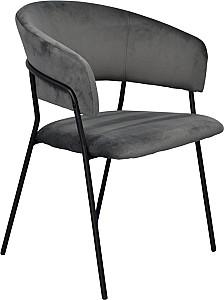 Set de masa si scaune Evelin DT 432-1R B + 4 scaune YTC-097B UF BLU-14 (Dark Grey)