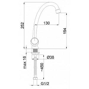 Robinet bucatarie Rubineta R-8 Globo
