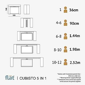 Masa Flat Cubisto 5in1 Alb