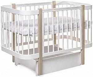 Patut copii Eucalyptus Karol Plus Longitudinal (DS-905) Alb/Cappuccino