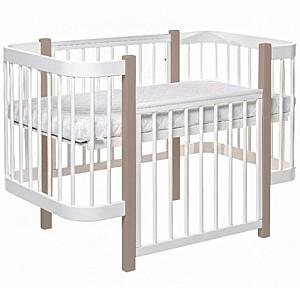 Patut copii Eucalyptus Karol Plus Longitudinal (DS-905) Alb/Cappuccino