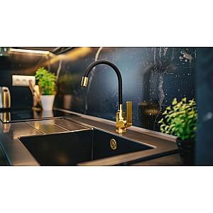 Baterie pentru lavoar Invena Ligaria Gold/Black