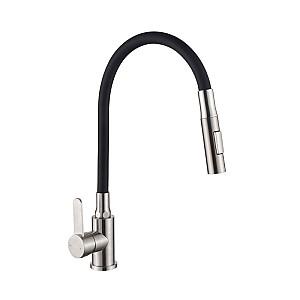 Baterie pentru lavoar Invena Dalis Inox/Black