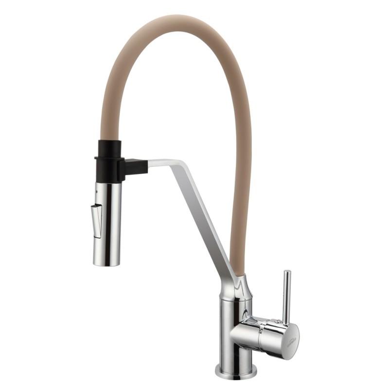 Baterie pentru lavoar Invena Terra Beige/Chrome