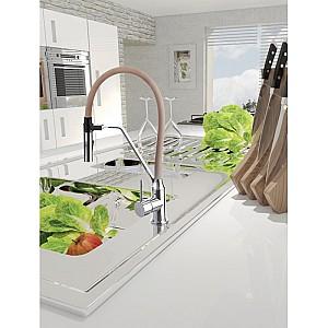 Baterie pentru lavoar Invena Terra Beige/Chrome