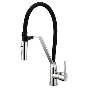 Baterie pentru lavoar Invena Terra Black/Chrom