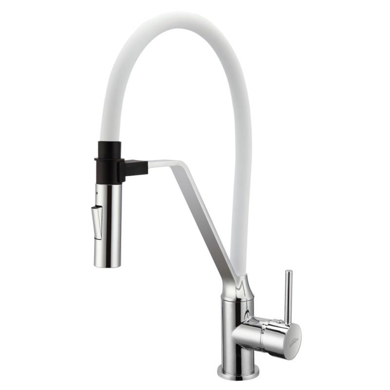 Baterie pentru lavoar Invena Terra White/Chrome