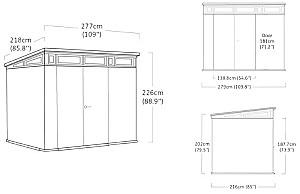 Casuta de gradina Keter Artisan Brun-Gri / Antracit (57967)