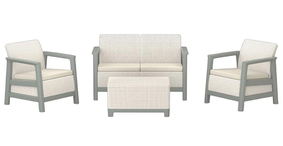 Set mobila de gradina Keter Scandi Beige/Olive (57972)