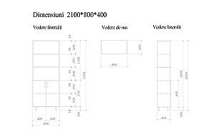 Dulap Mobildor Lux Flex-Box (80x40x210H cm) Stejar Sonoma