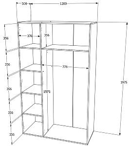 Dulap Haaus 3U 120x52x200 (Sonoma Oak)