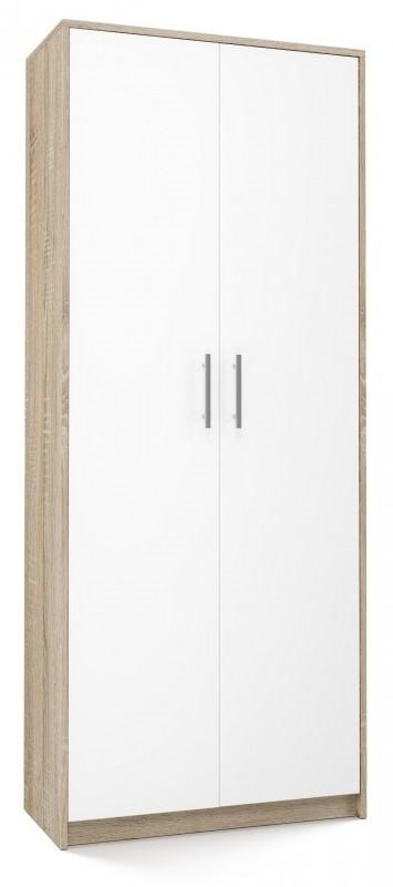 Dulap TopEshop Oliv 2D Alb Mat/Stejar Sonoma (Bej)