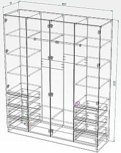 Dulap Smartex N17 180 cm Grafit