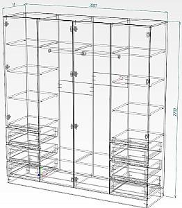 Dulap Smartex N17 200 cm Stejar Deschis / Cașmir
