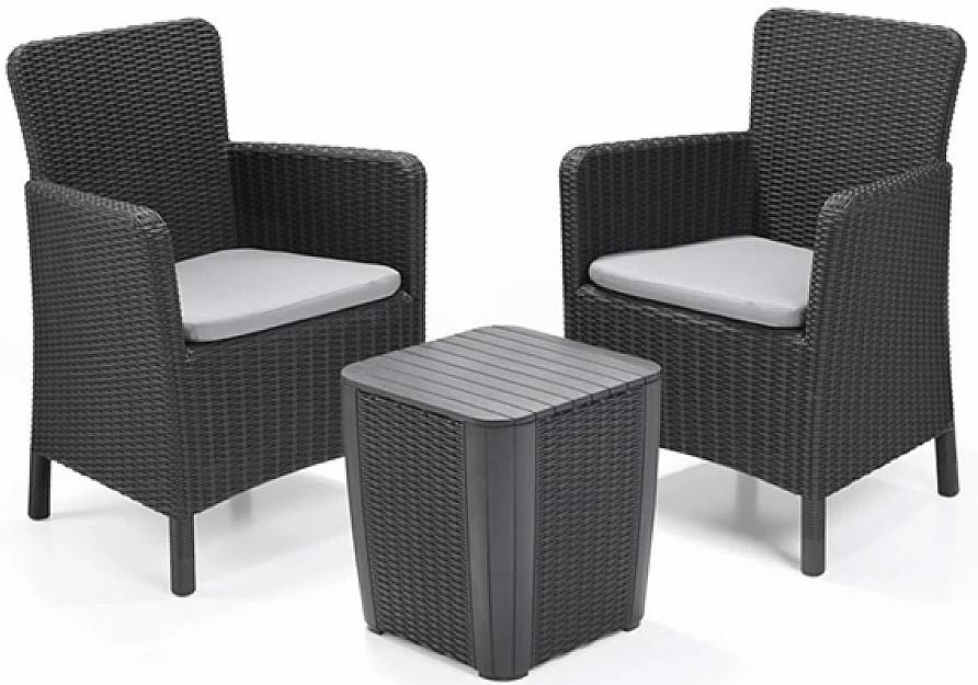 Set mobila de gradina Keter Trenton Graphite/Cold Grey