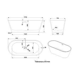 Cadă de baie Invena Limnos Trend AN-00-140-KPL