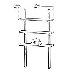 Rafturi pentru depozitare Keter Shelving Kit 100 Black