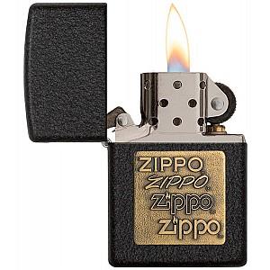 Bricheta Zippo Black Crackle Brass 362