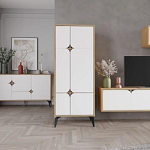 Dulap DECO Spark Stejar Sonoma(Bej)/Alb