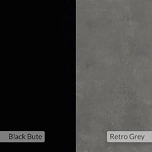 Masa de birou DECO Inna Retro Grey / Black Bute