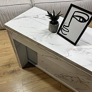 Masa Flat Console 5in1 Marmura Alb