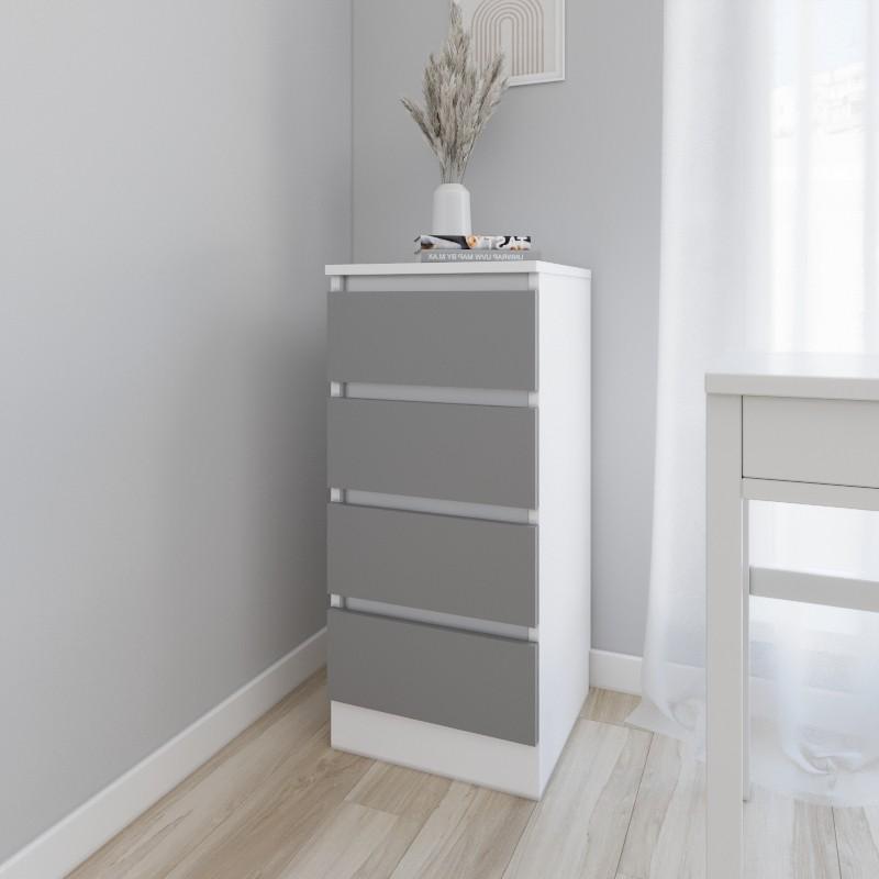 Comoda Smartex T1 40 cm Alb / Grafit