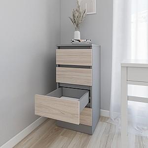 Comoda Smartex T1 40 cm Grafit / Stejar Deschis