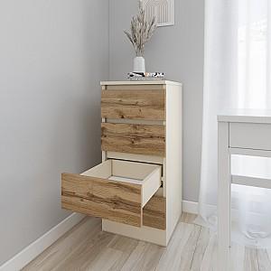 Comoda Smartex T1 40 cm Ivory / Stejar Închis