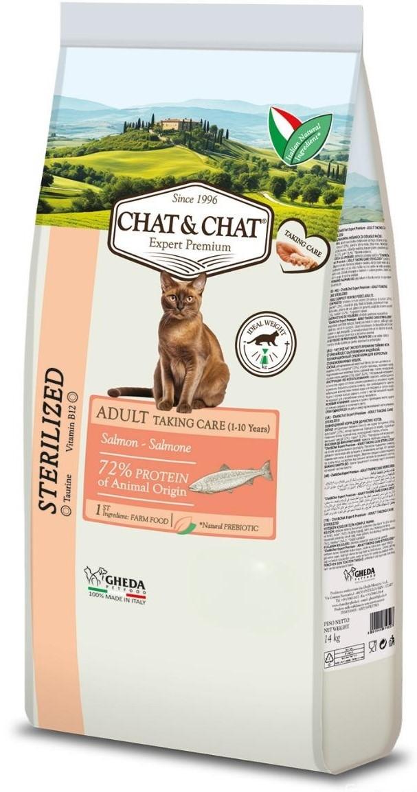 Hrana uscata pentru pisici Gheda Chat&Chat Adult Salmon 14kg