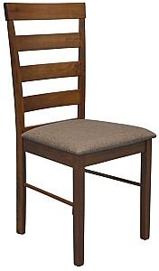 Set de masa si scaune Evelin HV-24V Burnish Oak + 6 scaune GLORIA Burnish Oak / Ekea12 Dark Brown