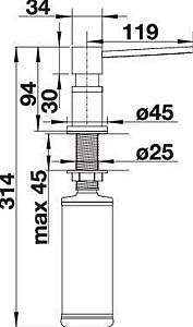 Dozator sapun lichid Blanco Lato (527721)