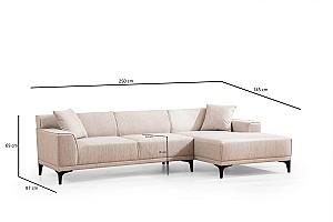 Canapea coltar Trendy Petra R Corner Alb