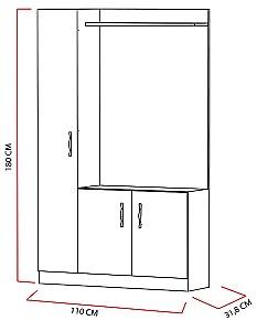 Antreu Trendy Naturel Alb/Teak (Maro)