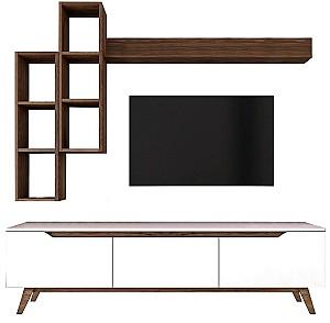 Tumba pentru televizor Trendy M16 804 Alb/Nuc (Maro)