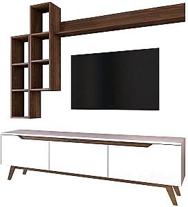 Tumba pentru televizor Trendy M16 804 Alb/Nuc (Maro)