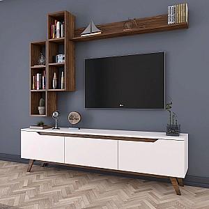 Tumba pentru televizor Trendy M16 804 Alb/Nuc (Maro)