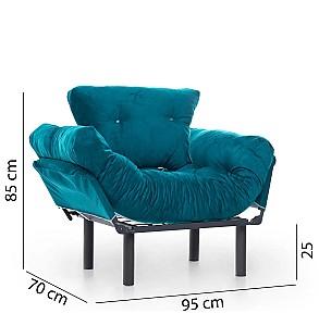 Fotoliu Trendy Nitta Single Verde Petrol